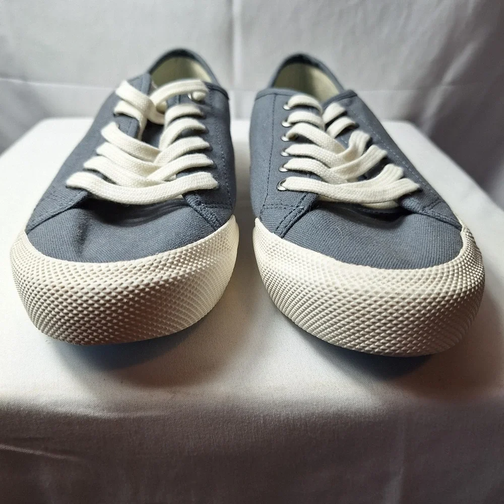 SEAVEES Monterey Sneakers Womens Sz 7 Slate Blue Canvas White Rubber Toe Cap NEW